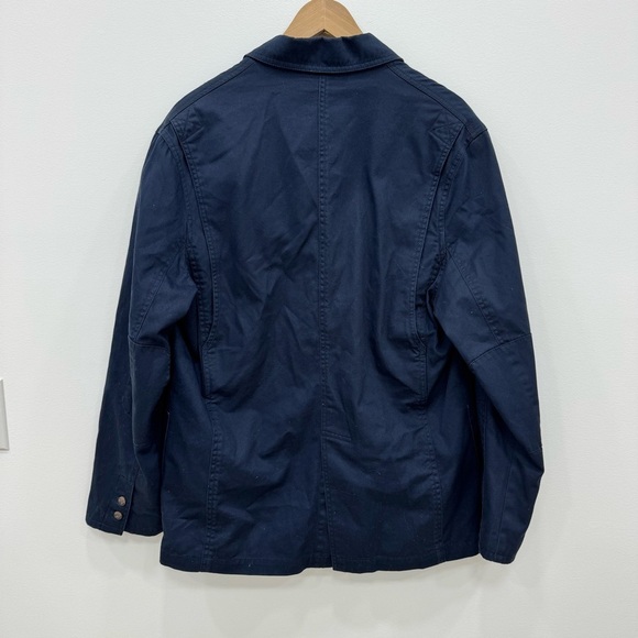 Duluth Trading Cotton Twill Presentation Jacket Navy Sz Medium 2 button - Picture 7 of 9